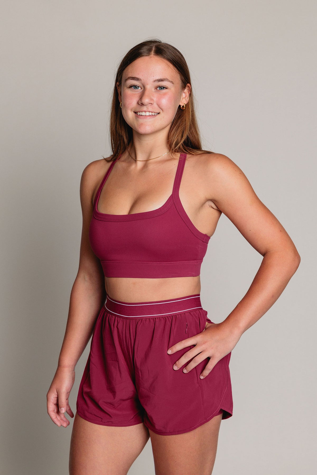 Soutien-Gorge Sport HYBRID - Cranberry