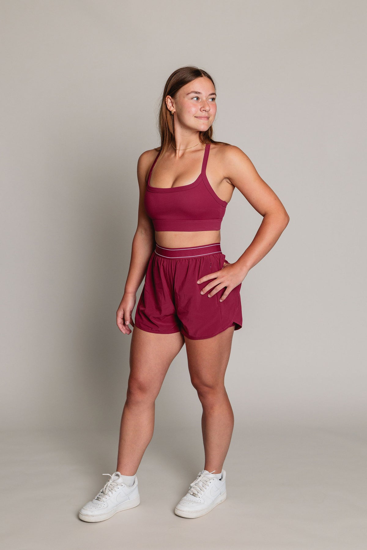 Short de course HYBRID - Cranberry