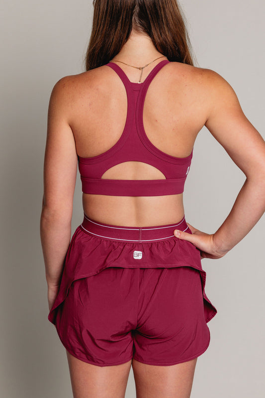 Soutien-Gorge Sport HYBRID - Cranberry