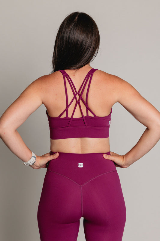 Soutien-Gorge Sport ELEVATE Cross - Prune