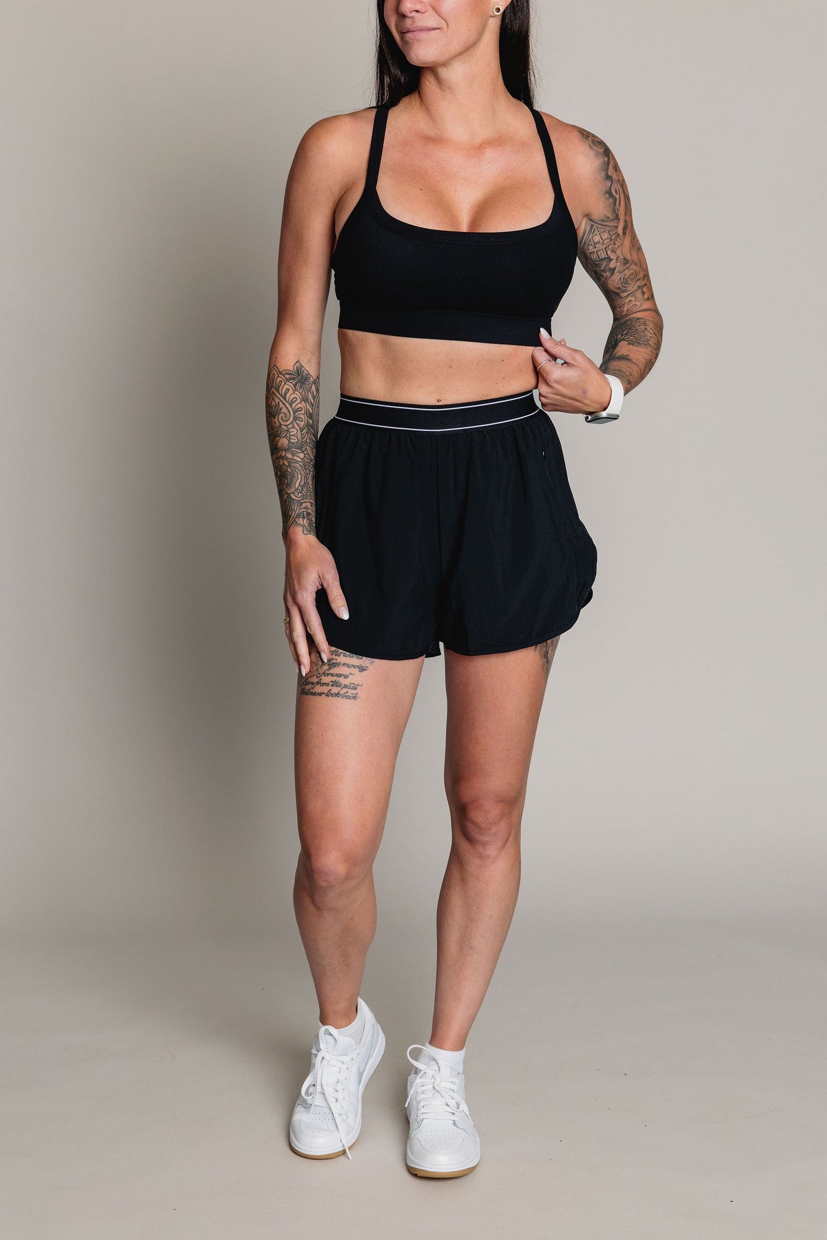 Short de course HYBRID - Noir