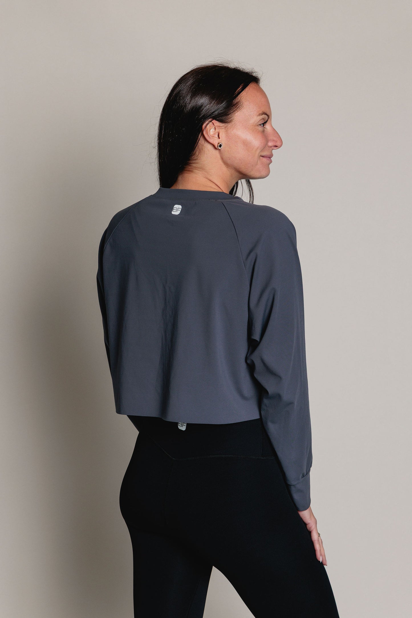 Chandail Crop manches longues FLEXIA - Charcoal