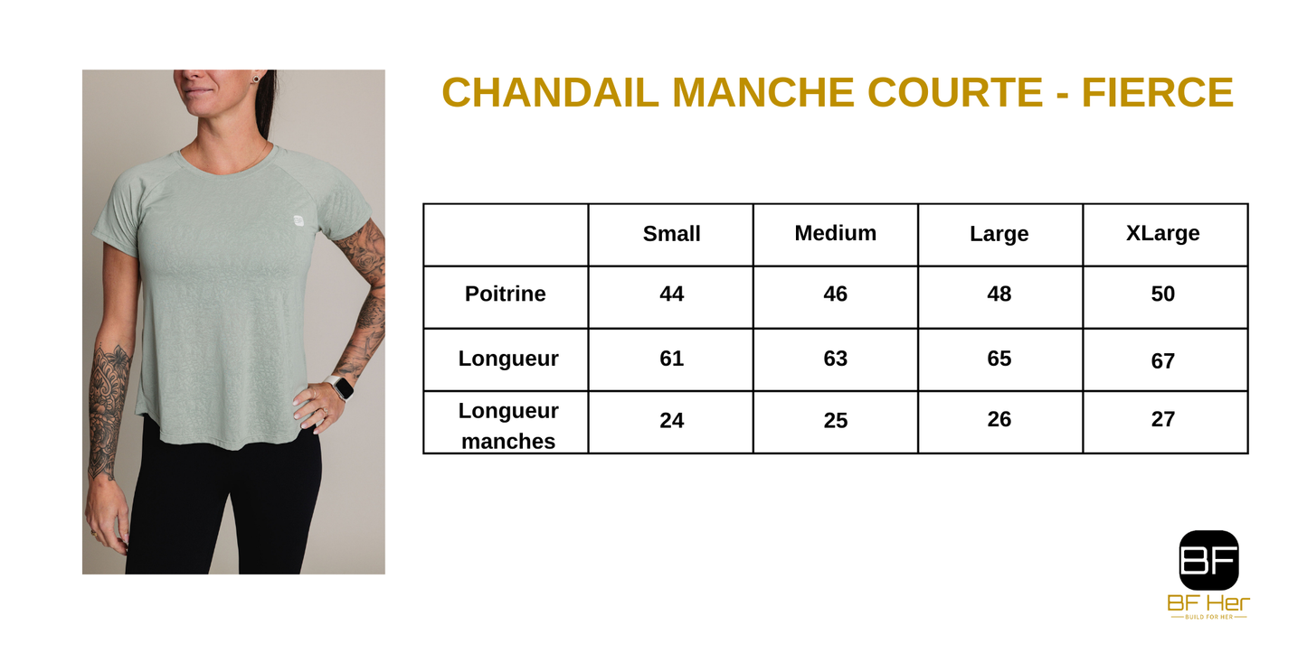 Chandail manches courtes FIERCE - Sauge